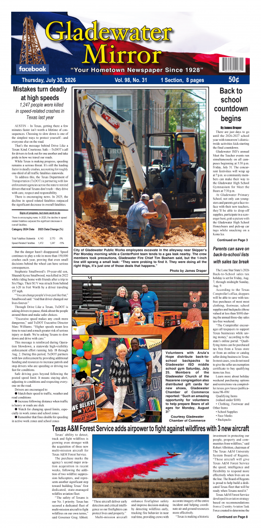 GW07302026 Front page preview small, of current edition